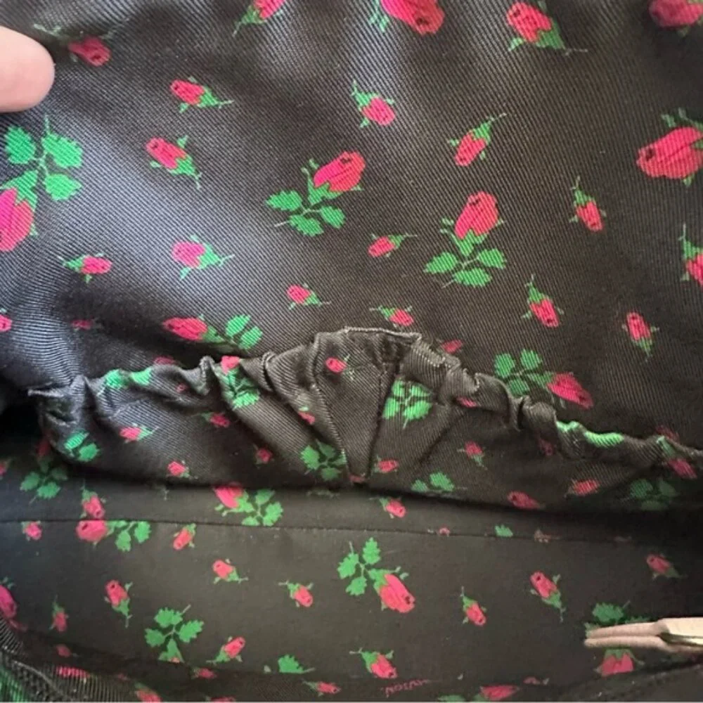 Betsey Johnson | Pink Quilted Heart Bowler Bag with Leopard Bow - Picture 8 of 15